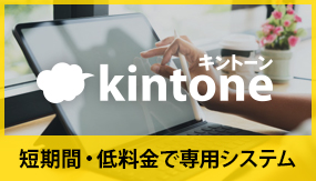 短期間・低料金で専用システム「kintone（キントーン）」